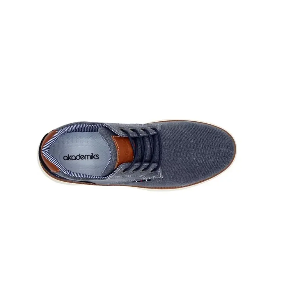 Akademiks Men's Dayton Chambray Casual Shoes Navy Size 9